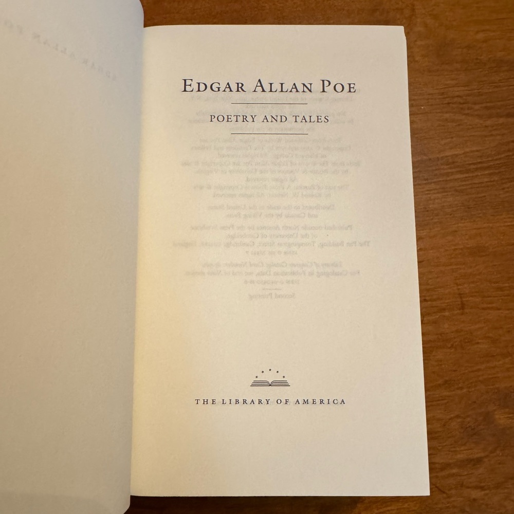 Edgar Allan Poe Poetry and Tales Book w Slipcase